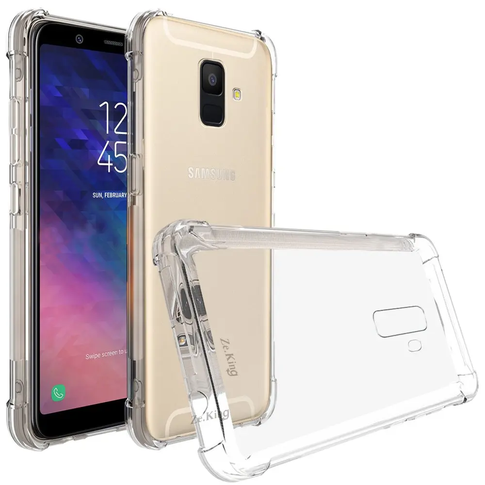 Zeking Crystal Clear TPU Case for Samsung Galaxy A6 (2018) - 1.5mm Thick | Protects Screen & Buttons - main product image