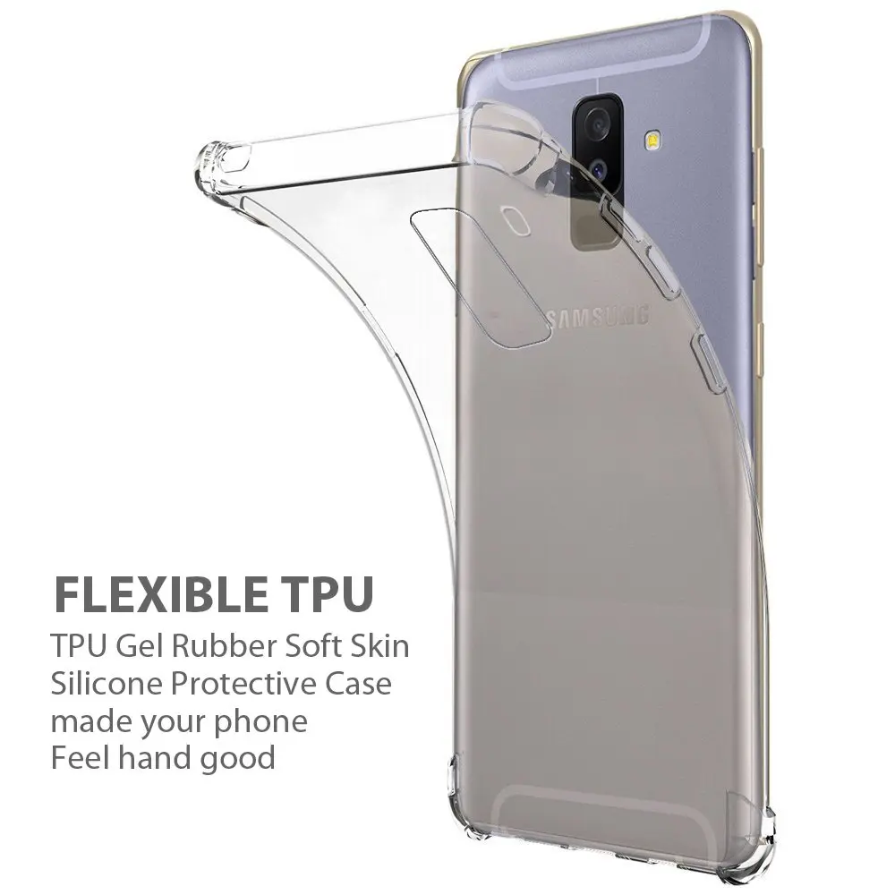 Zeking Crystal Clear TPU Case for Samsung Galaxy A6 (2018) - 1.5mm Thick | Protects Screen & Buttons - view 2
