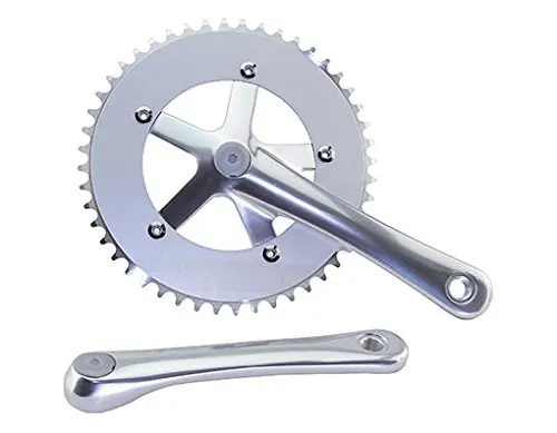Lowrider Bike Alloy 8160 Track Crankset 48T 170mm Silver | 48T, 170mm, Alloy, Cycling Accessory - view 2