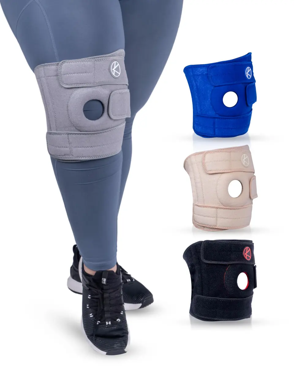 KARM Plus Size Knee Brace for Women & Men XL/XXL/3XL Gray | FDA Approved Adjustable Fit Orthopedic Brace - main product image