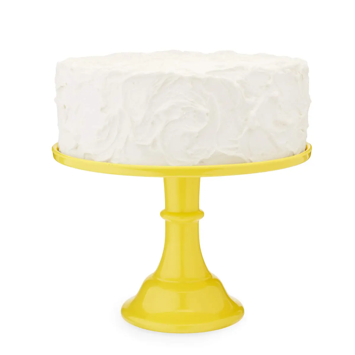 Twine Yellow Melamine Cake Stand | Durable Food Service Dessert Accessory (11.5 x 8 inches, Set of 1) - main product image