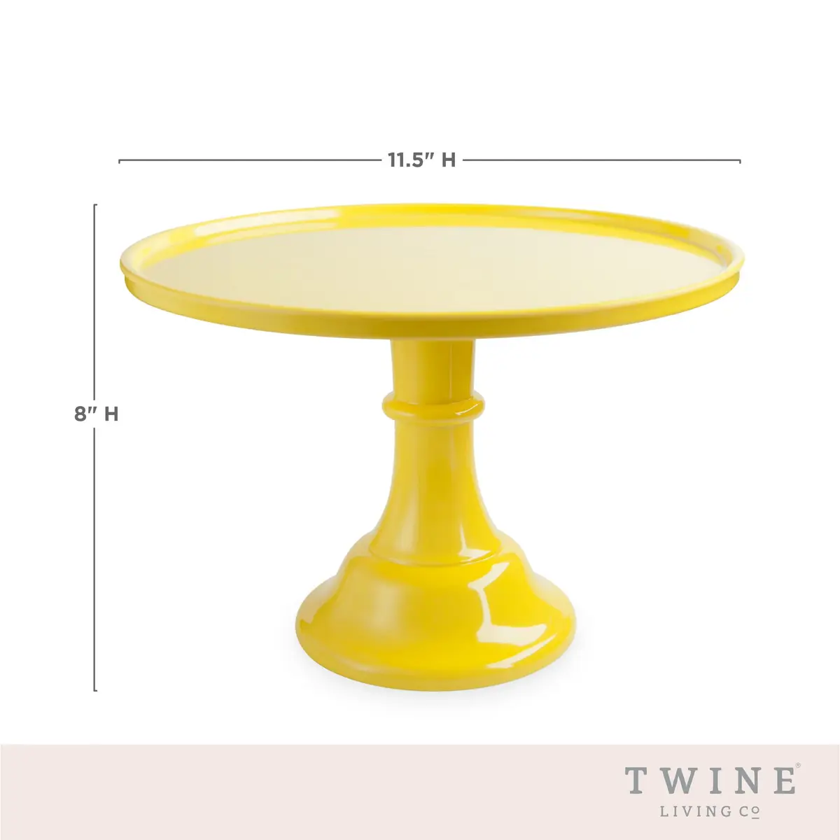 Twine Yellow Melamine Cake Stand | Durable Food Service Dessert Accessory (11.5 x 8 inches, Set of 1) - view 5
