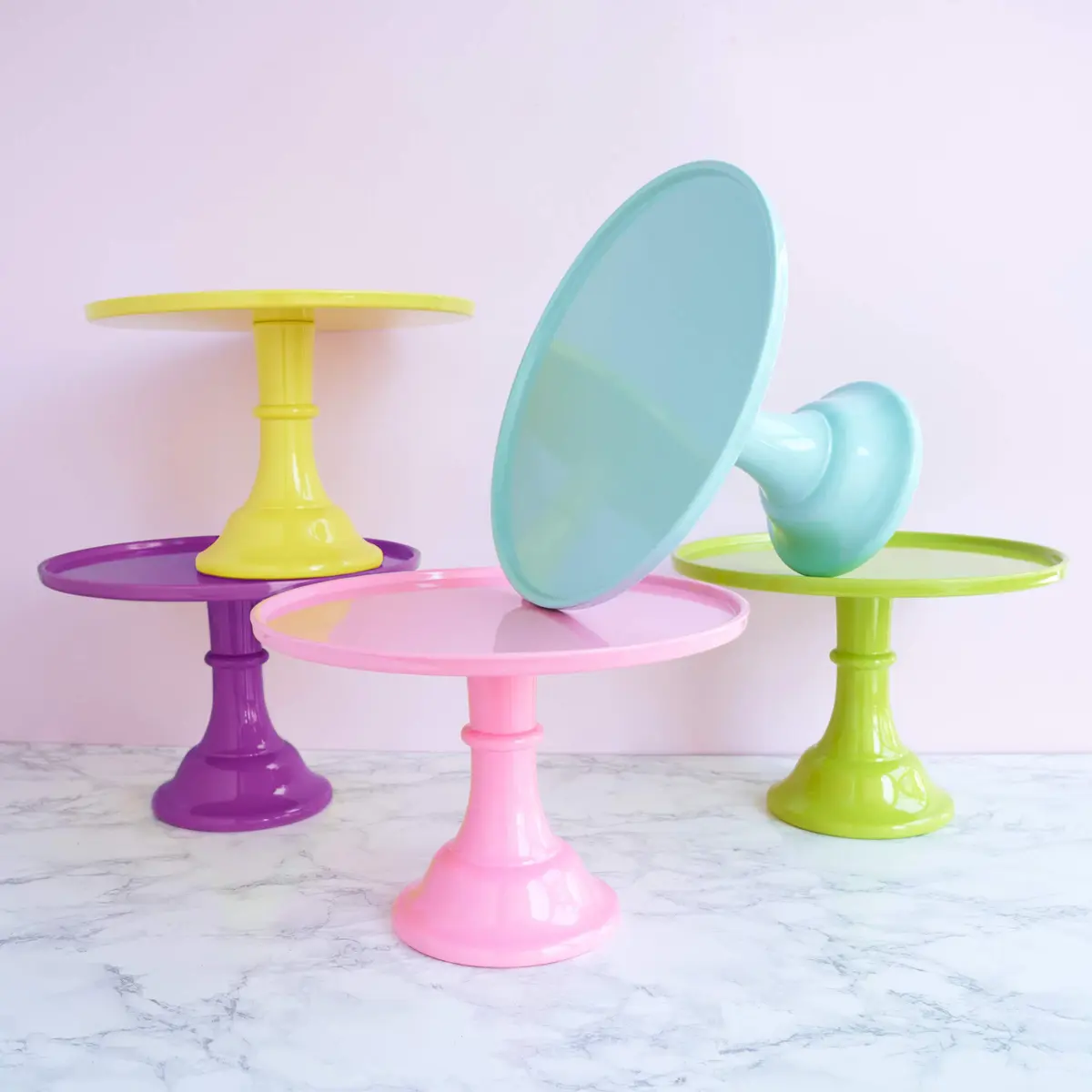 Twine Yellow Melamine Cake Stand | Durable Food Service Dessert Accessory (11.5 x 8 inches, Set of 1) - view 7