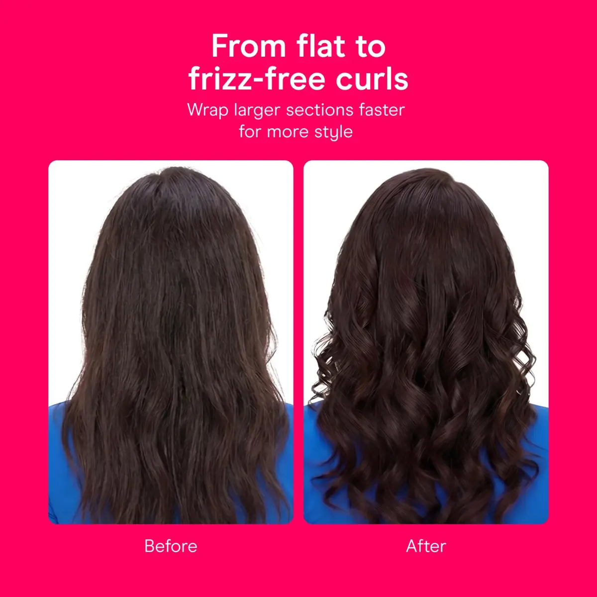Conair Double Ceramic Curling Iron 1" Barrel White/Rose Gold | Beach Waves & Defined Curls - view 3