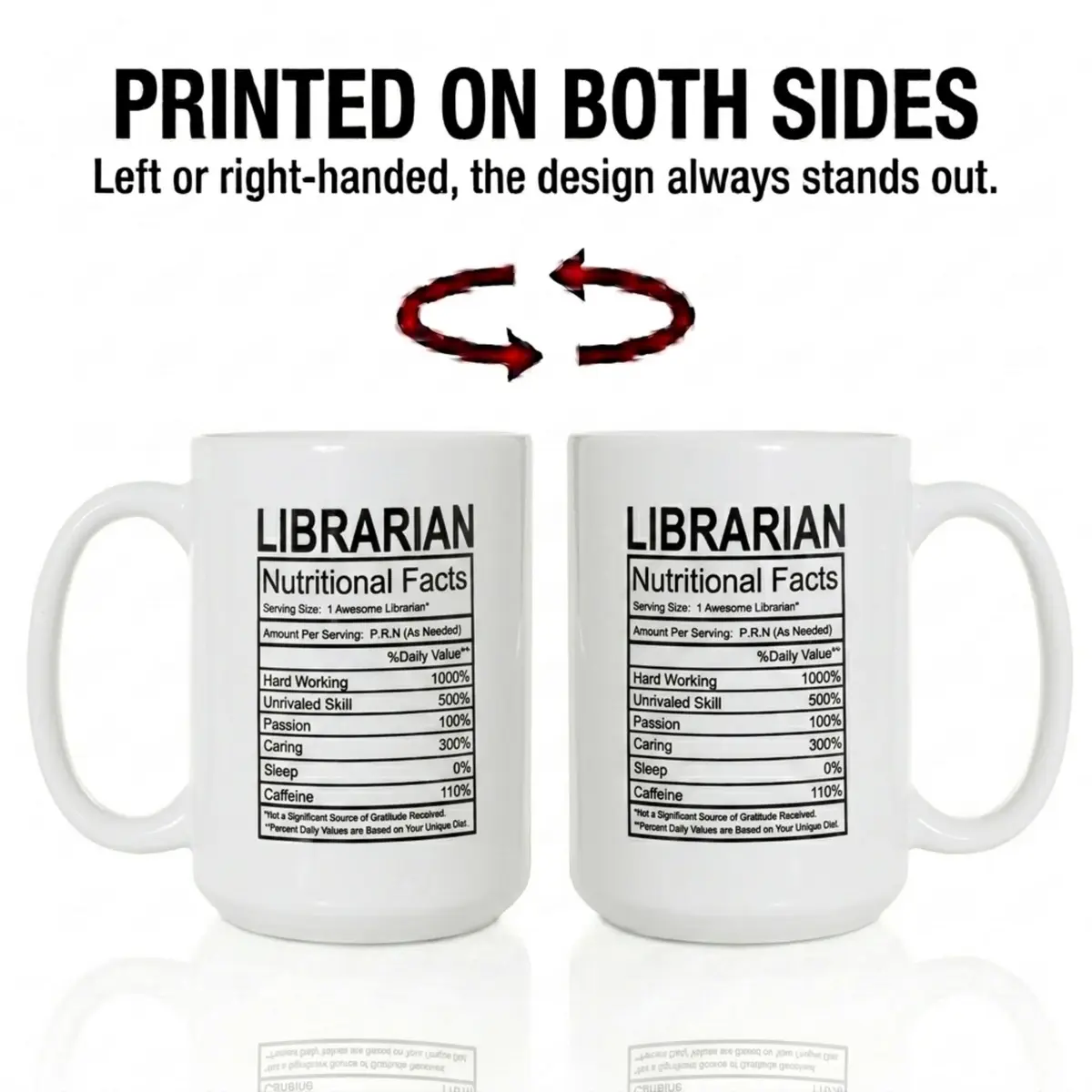 Artisan Owl Librarian Nutritional Facts Mug – 15 oz White Ceramic Coffee Cup for Book Lovers, Teachers, Proud Librarians - view 6
