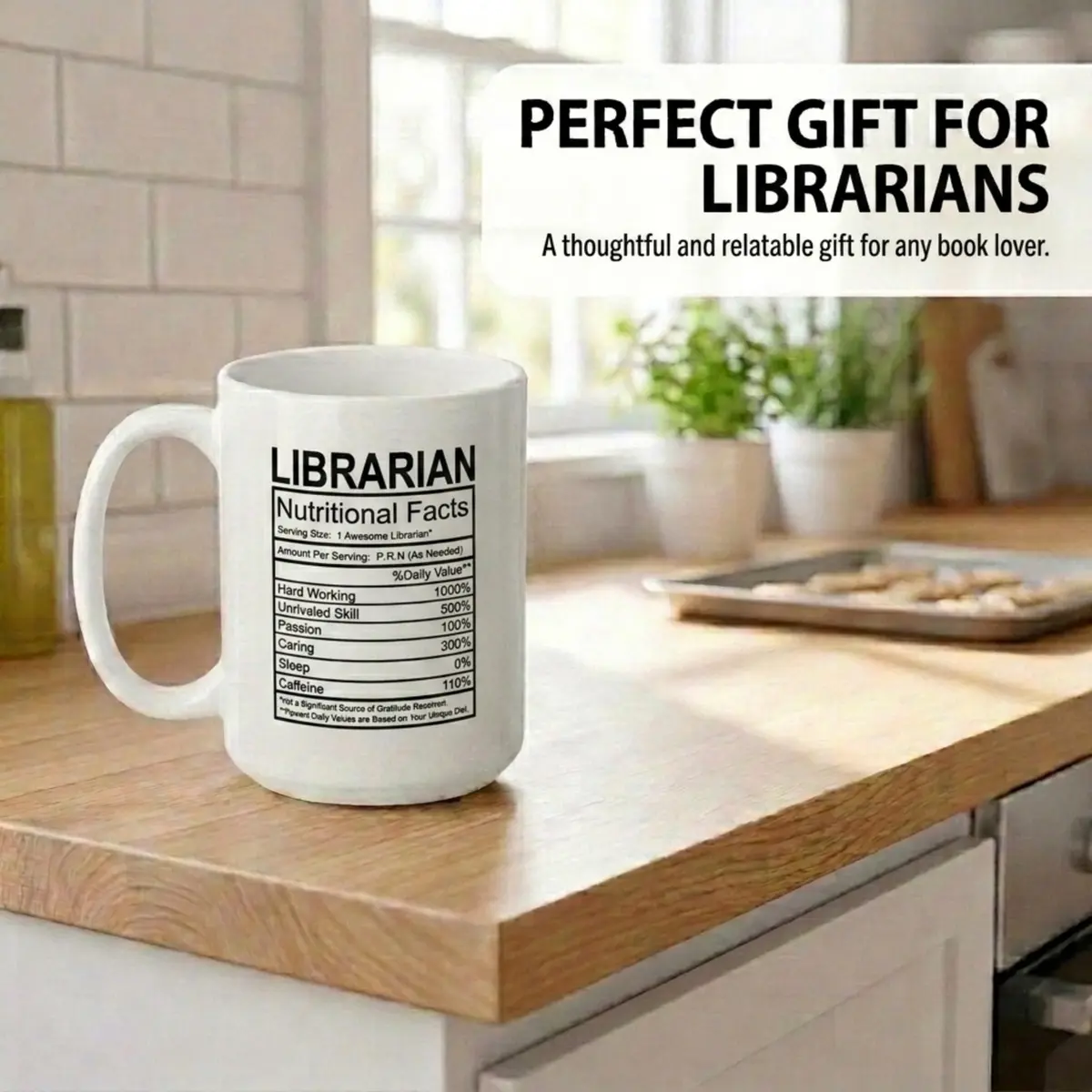 Artisan Owl Librarian Nutritional Facts Mug – 15 oz White Ceramic Coffee Cup for Book Lovers, Teachers, Proud Librarians - view 7