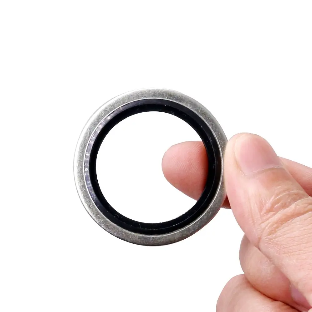 Hilitchi Bonded Seal Washer 7 Sizes | Automotive Self-Centered Oil Gasket Kit (150 pcs, Zinc Steel & Rubber) - view 6