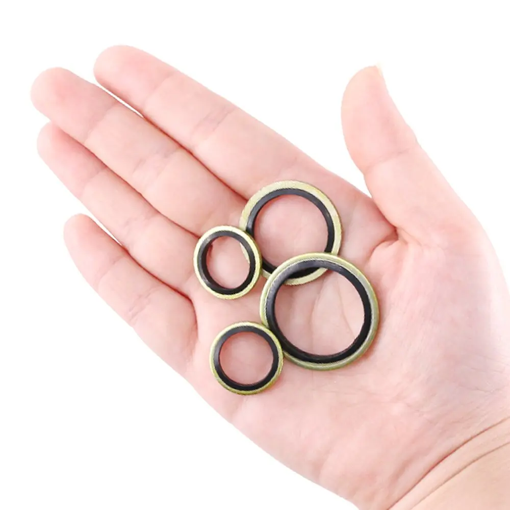 Hilitchi 180-Pcs Metric Dowty Bonded Seal Oil Washer Assortment Kit | 10 Sizes M6 to M24, Zinc Plated Steel & Rubber, Assorted in Storage Case - view 6