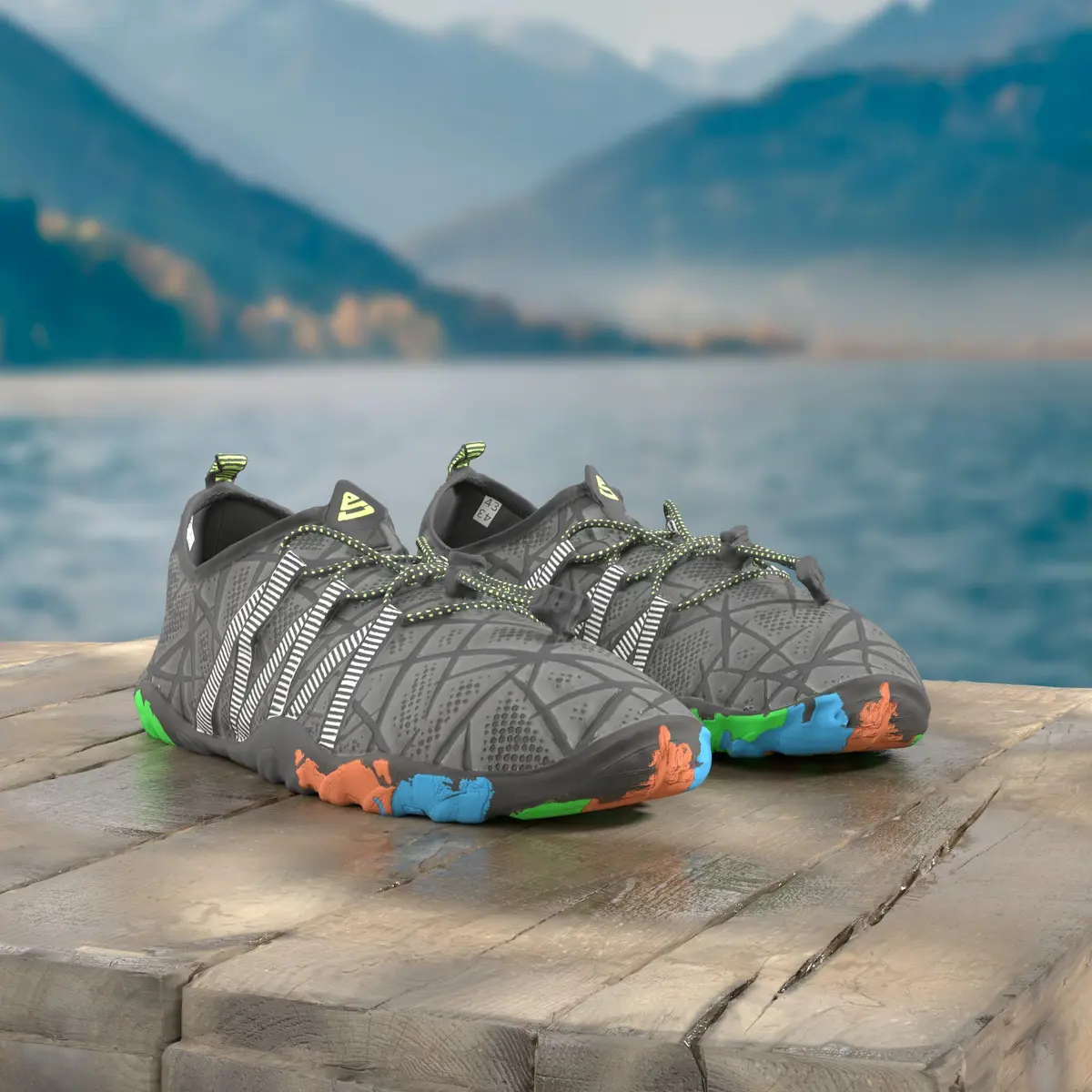 Mishansha Water Shoes for Women Men, Quick-Dry Barefoot Swim Shoes Grey | Non-Slip, Lightweight, for Beach & Water Sports - view 3
