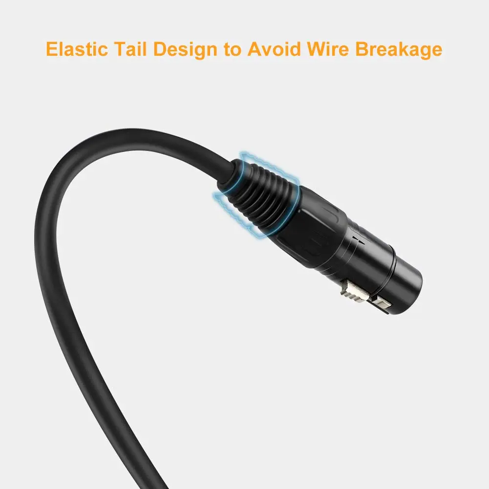 CableCreation 3ft XLR Male to Female Balanced Microphone Extension Cable | Locking Connectors, Double Shielding, Nickel Pins - view 6