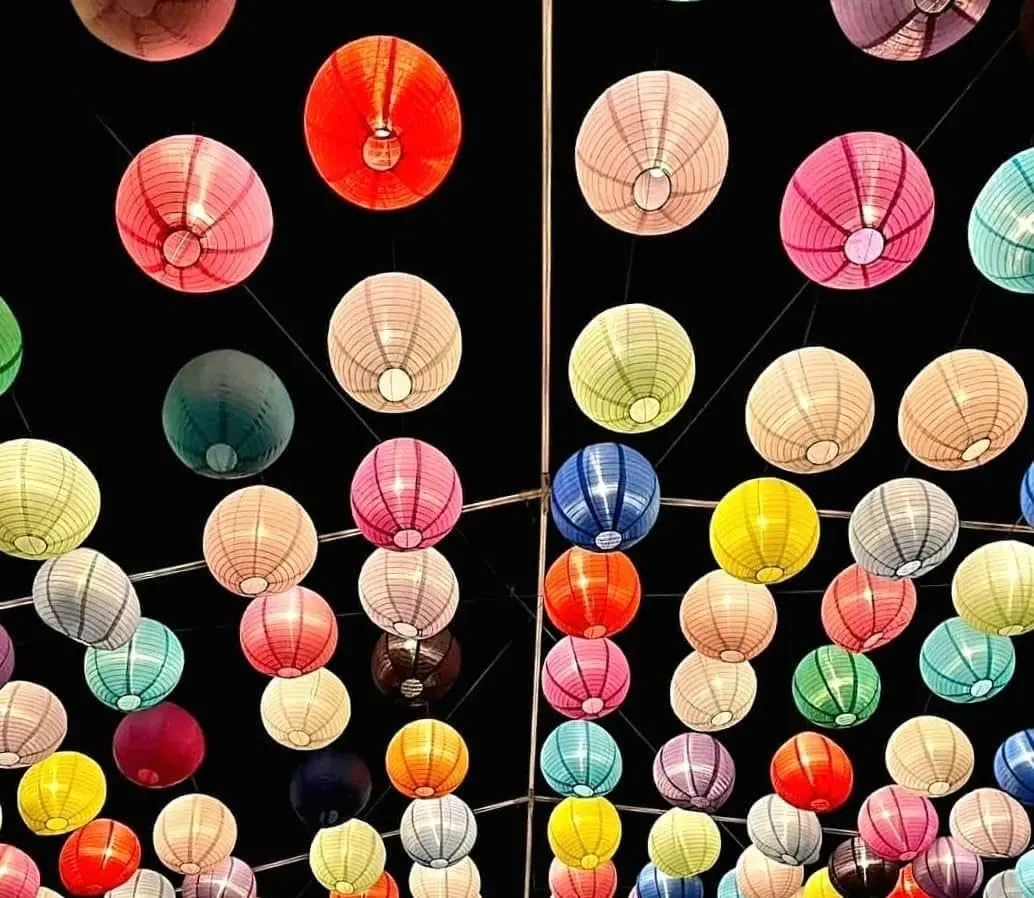 Matissa Paper Lantern Lampshade Party Decoration 25 cm (10") | Pack of 3 Peach Spherical - view 4