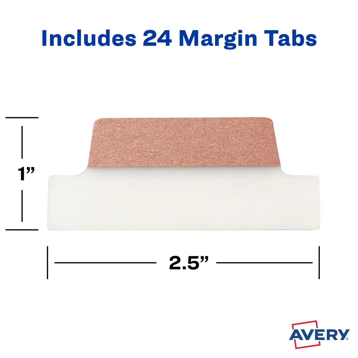 Avery Margin Ultra Tabs, 2.5" x 1" | Metallic Repositionable Page Flags (70-120 chars) - view 7