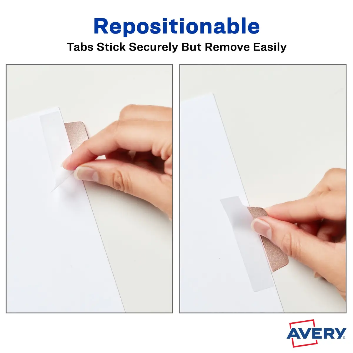 Avery Margin Ultra Tabs, 2.5" x 1" | Metallic Repositionable Page Flags (70-120 chars) - view 3