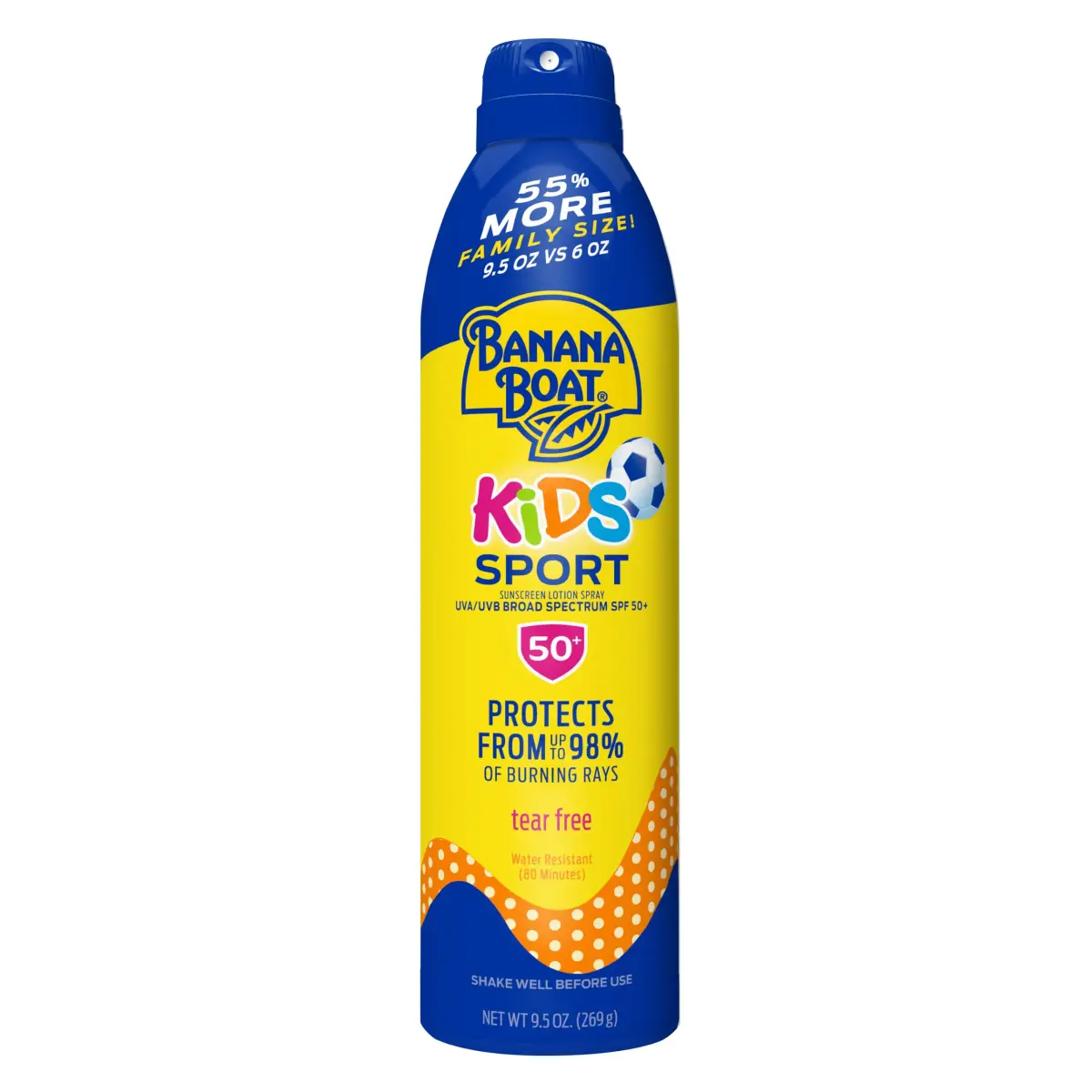 Banana Boat Sport Kids Sunscreen Spray SPF 50+ 269ml (9.5 Fl Oz) | Water Resistant 80 Min - main product image