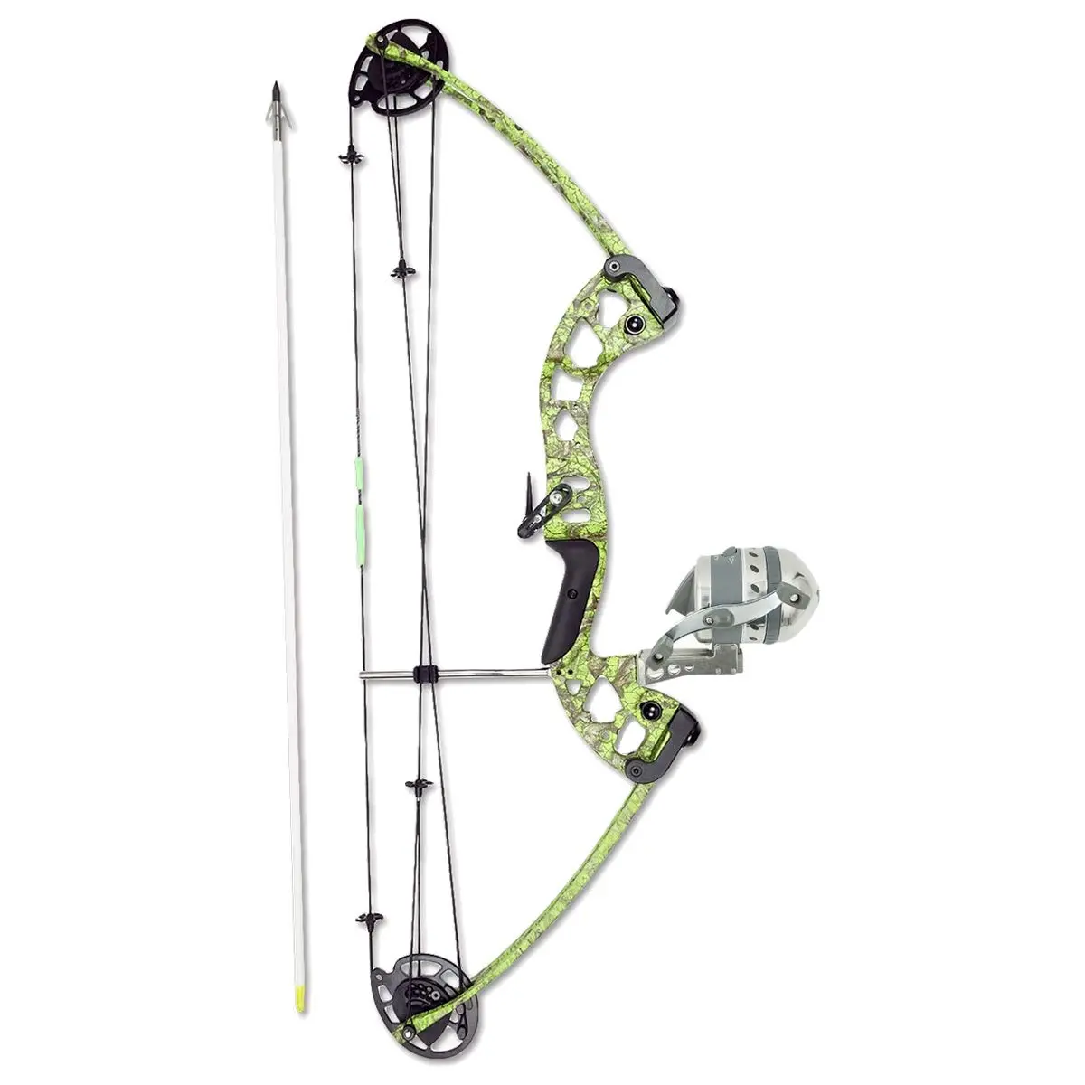 Muzzy Vice V2 Spin Kit Right-hand, Green | Bowfishing Kit with Adjustable Power (70-120 chars) - main product image