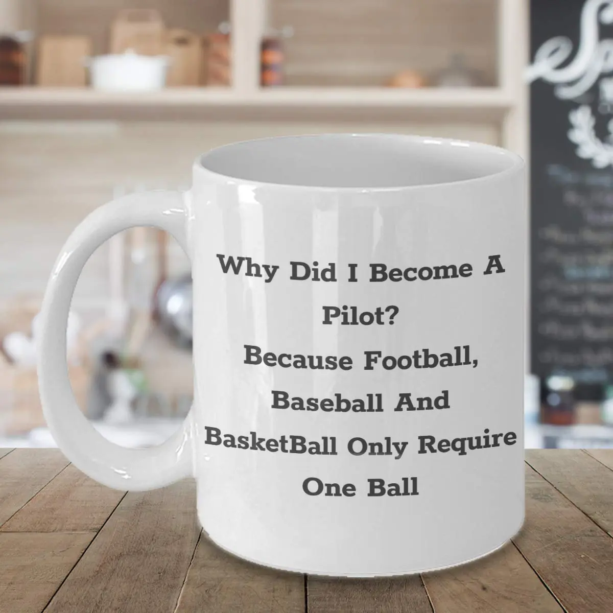 CuteNation White 355ml (12 Fl Oz) Ceramic Mug | Funny Pilot Gift Idea - view 5