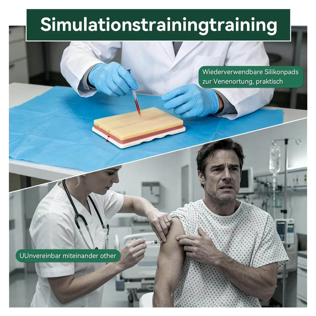 Medarchitect Venipuncture IV Injection Training Pad Model with 4 Veins Imbedded and 3 Skin Layers for Medical Students Doctors Nurses Practice | Realistic & Portable - view 6