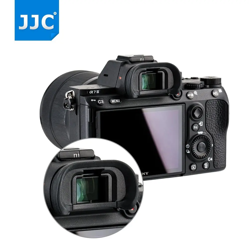 JJC 2 Pack Camera Eyecup for Sony A9II A7RIV A7RIII A7III A7RII A7SII A7II Cameras | Protects Viewfinder from Dust & Scratches - view 5