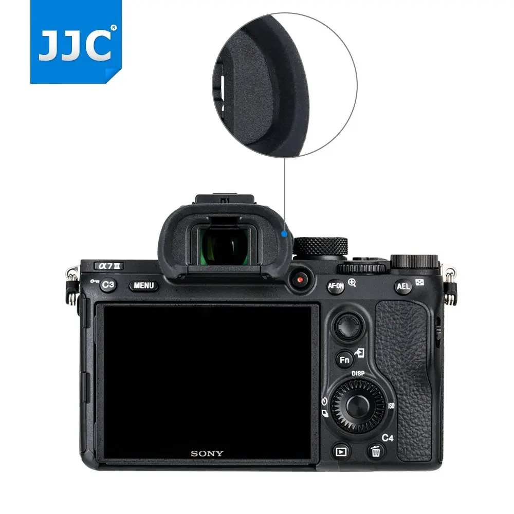 JJC 2 Pack Camera Eyecup for Sony A9II A7RIV A7RIII A7III A7RII A7SII A7II Cameras | Protects Viewfinder from Dust & Scratches - view 6