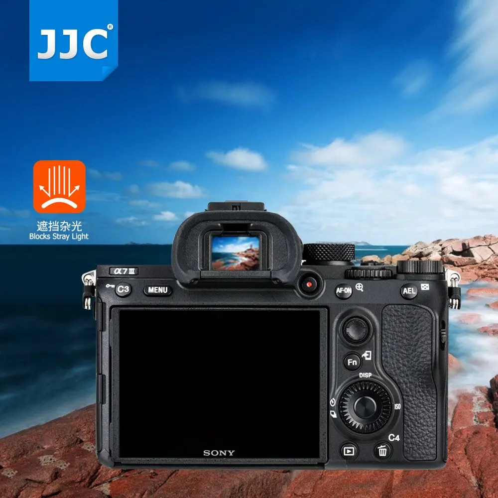 JJC 2 Pack Camera Eyecup for Sony A9II A7RIV A7RIII A7III A7RII A7SII A7II Cameras | Protects Viewfinder from Dust & Scratches - view 9