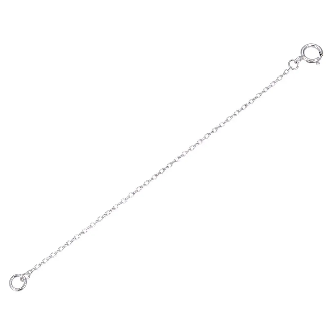 Adabele 925 Sterling Silver Chain Extender Clasp 6 inch (15.24 cm) | Tarnish Resistant Rhodium Plated - main product image