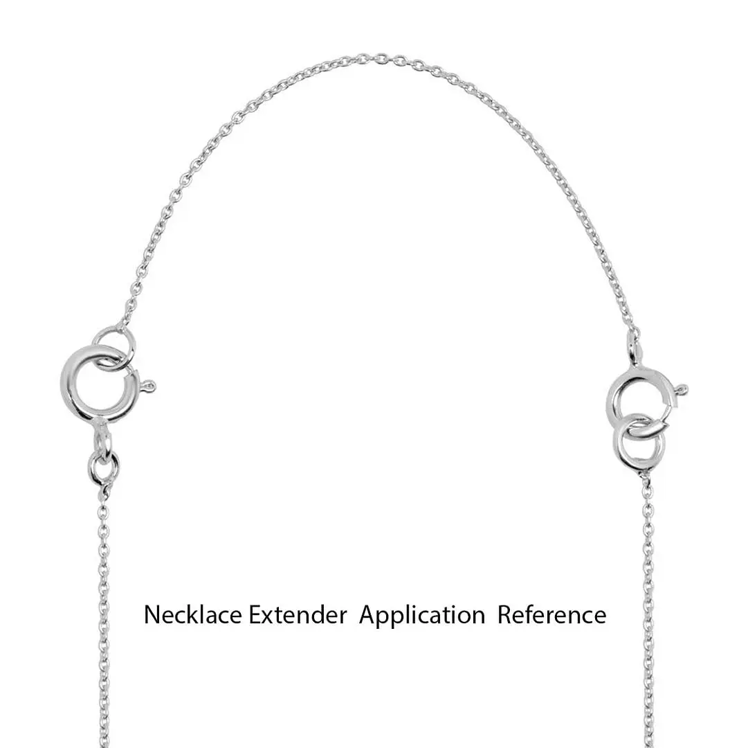 Adabele 925 Sterling Silver Chain Extender 5 inch (12.7 cm) | Tarnish Resistant Rhodium Plated Box Link - view 4