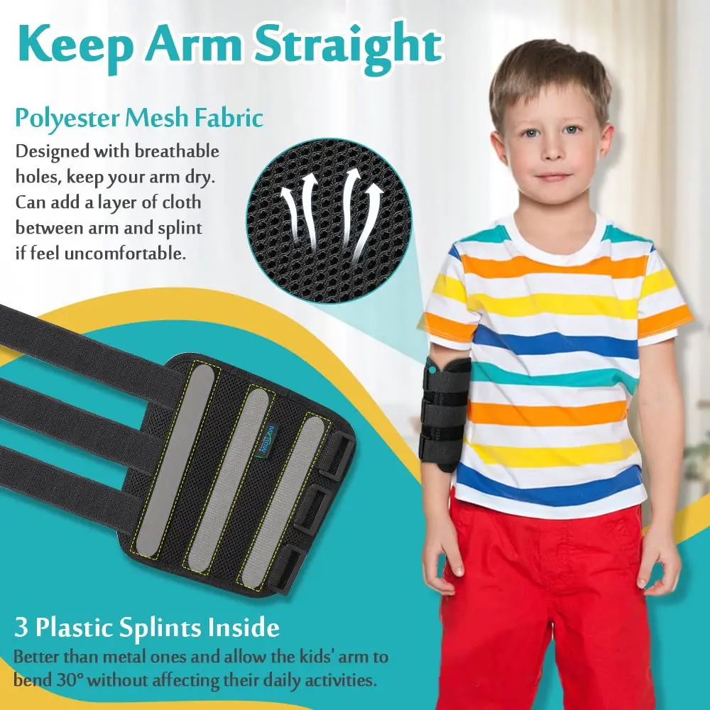 Mybow Elbow Splint for Cubital Tunnel Syndrome | Night Support & Habit Control (110 characters) - view 2