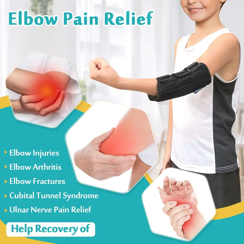 Mybow Elbow Splint for Cubital Tunnel Syndrome | Night Support & Habit Control (110 characters) - view 3