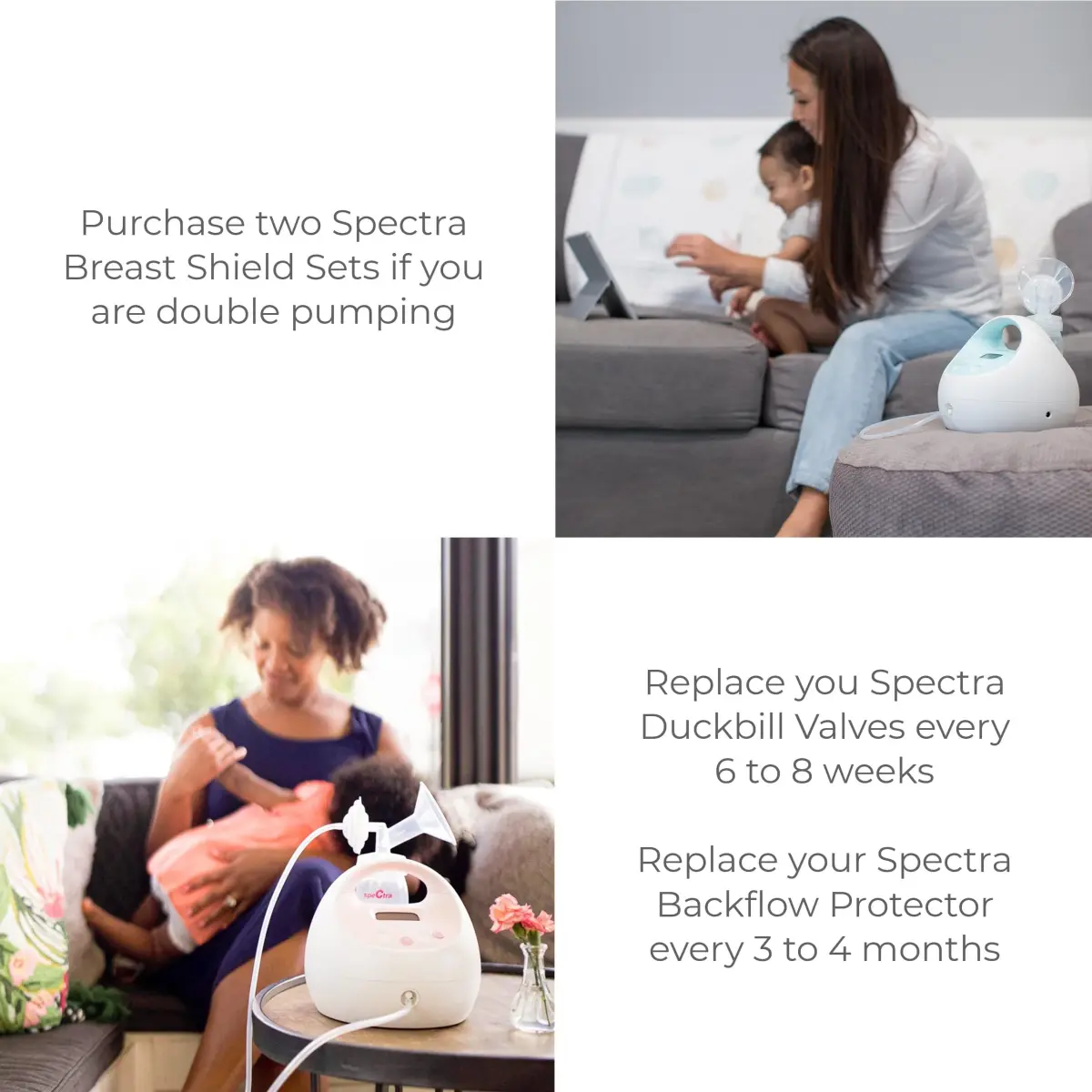 Spectra Baby Wide Breast Shield Set 20mm (0.79 inch) | Authentic USA Import for Spectra S1, S2, S3, 9 Plus Pumps - view 7