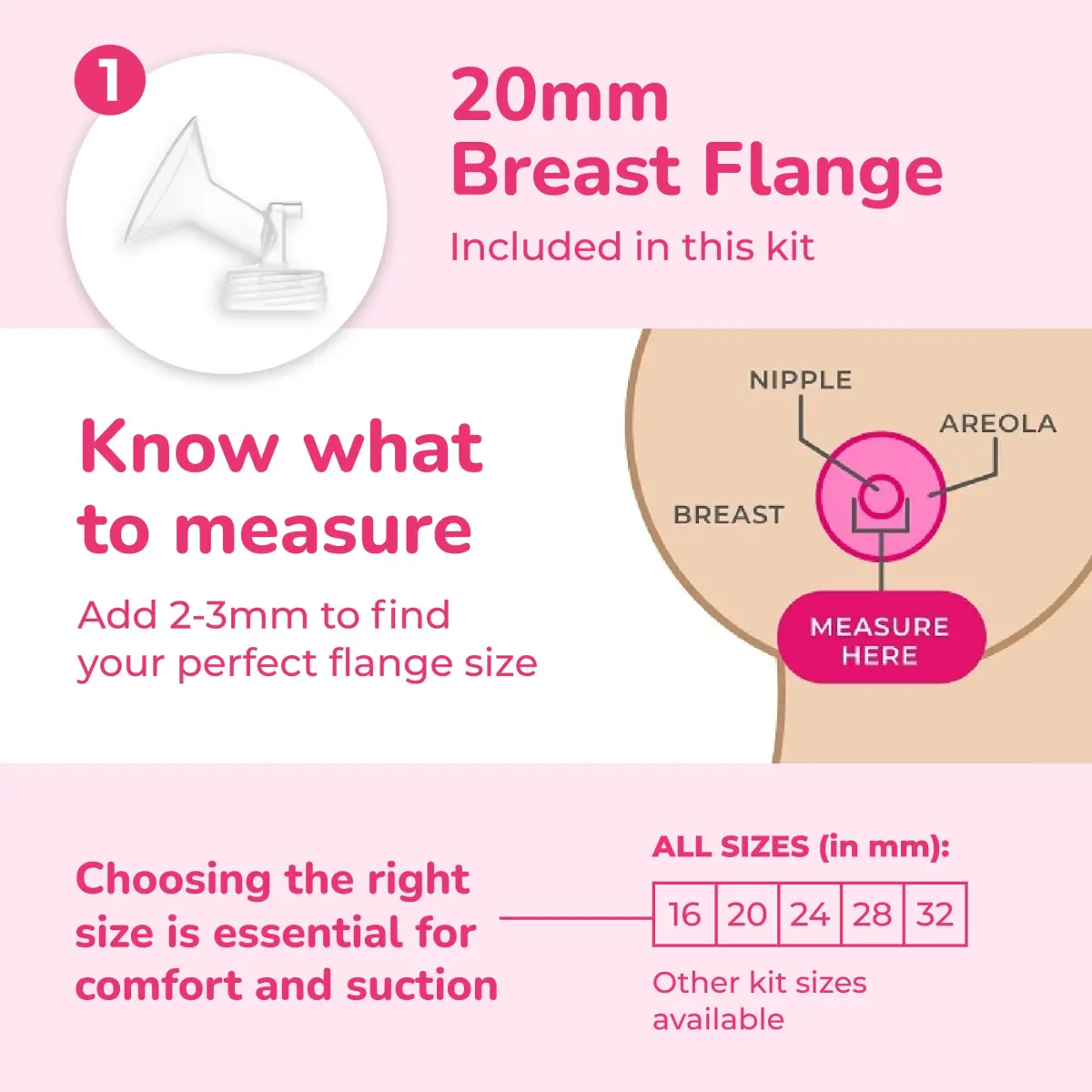 Spectra Baby Wide Breast Shield Set 20mm (0.79 inch) | Authentic USA Import for Spectra S1, S2, S3, 9 Plus Pumps - view 8
