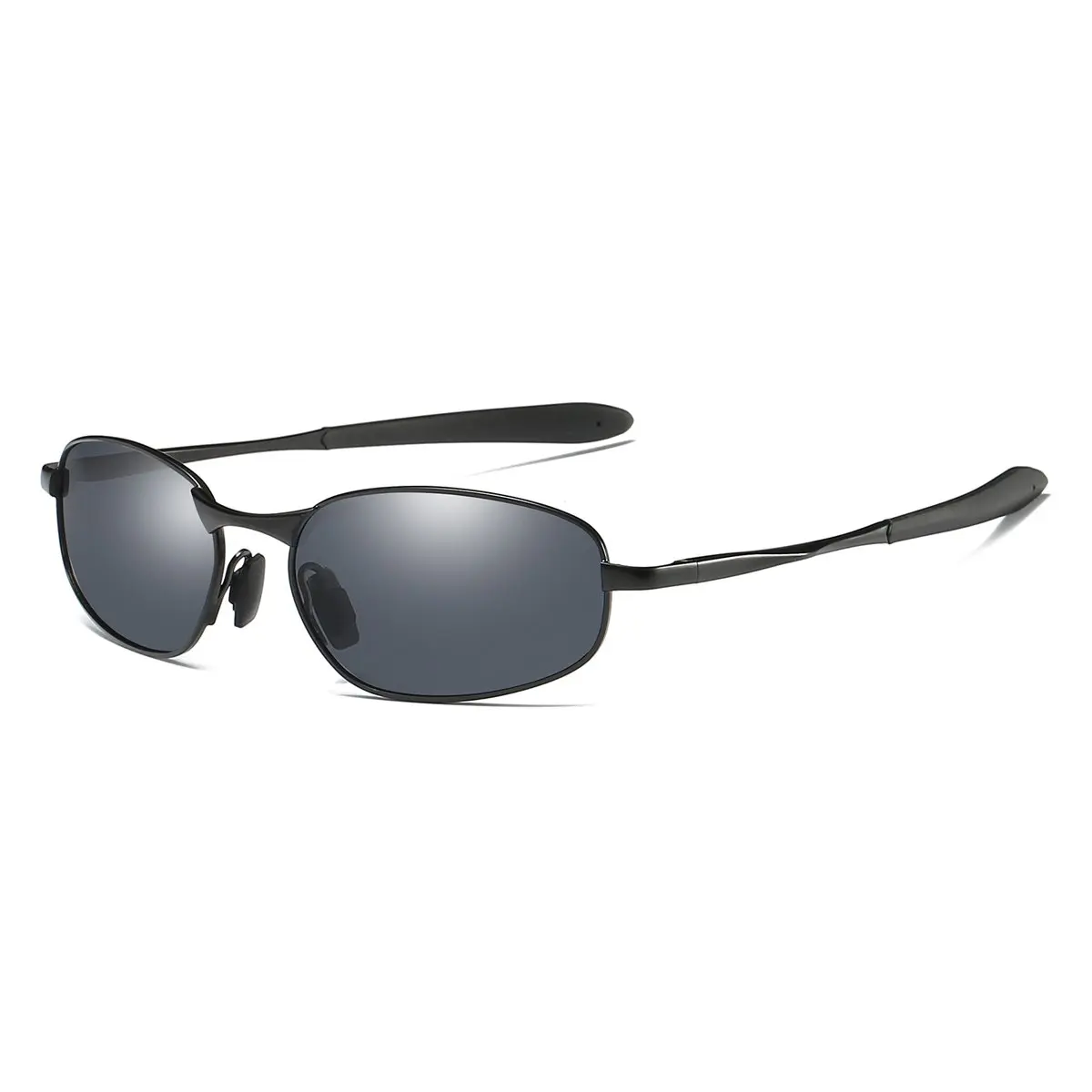 ZHILE Black Polarized Wrap Sunglasses 53mm (1.77 in) | UV400 Protection for Small Faces - main product image