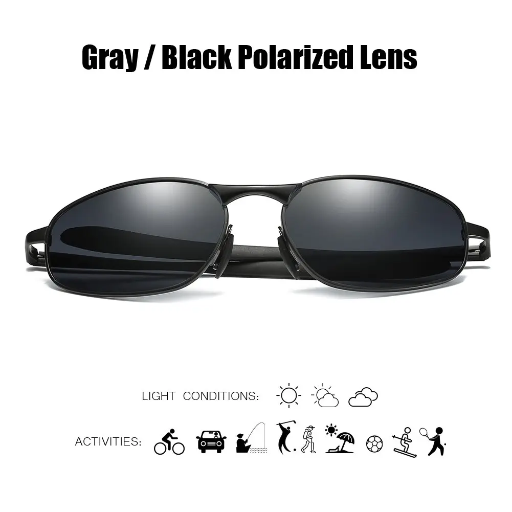 ZHILE Black Polarized Wrap Sunglasses 53mm (1.77 in) | UV400 Protection for Small Faces - view 2