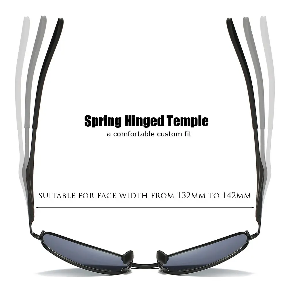 ZHILE Black Polarized Wrap Sunglasses 53mm (1.77 in) | UV400 Protection for Small Faces - view 4