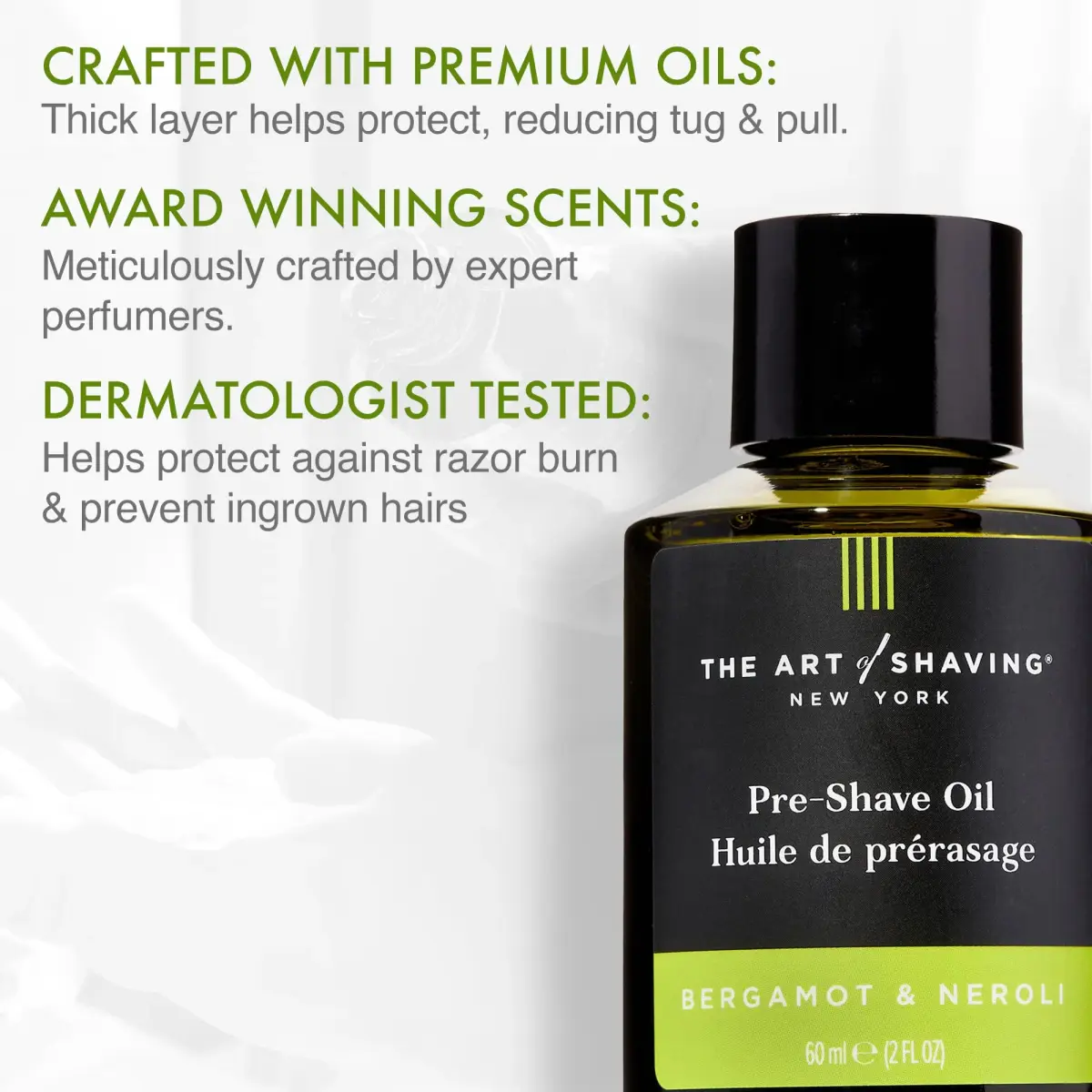 The Art of Shaving Bergamot & Neroli Pre-Shave Oil for Men – Clinically Tested for Sensitive Skin – Improves Razor Glide for a Close, Comfortable Shave – 60ml (2 Fl Oz) - view 2
