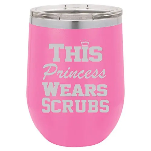 MIP 12 oz Stainless Steel Stemless Wine Tumbler Hot-Pink | Double Wall Vacuum Insulated Travel Mug - main product image