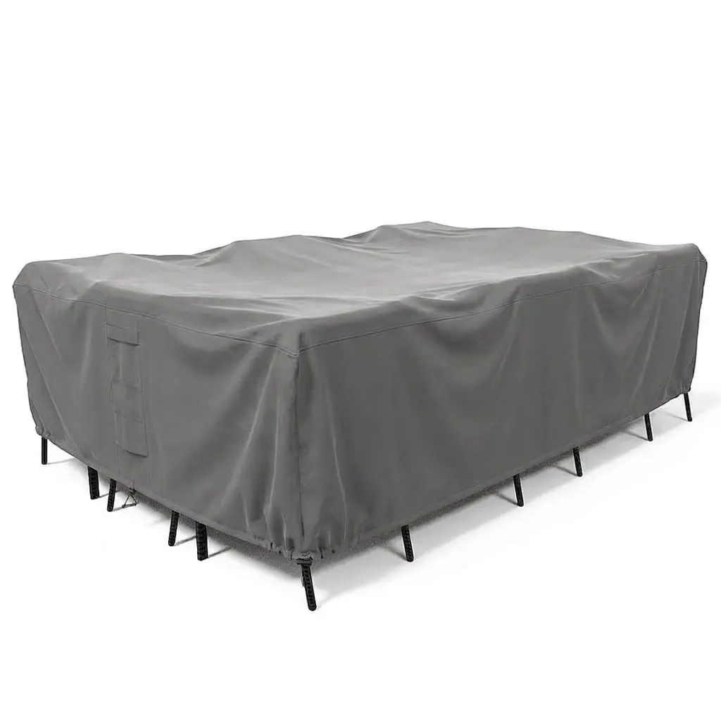 KHOMO GEAR Patio Table and Chair Set Cover - Heavy Duty, Water Resistant 128"L x 82"W x 25"H | All-Weather Outdoor Furniture Cover - main product image