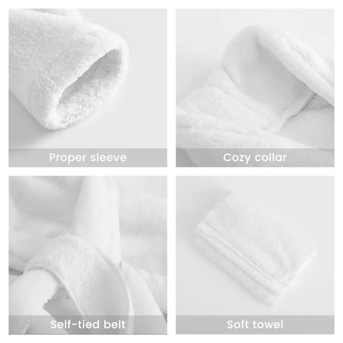 M&G House Newborn Photography Prop Bathrobe Costume Set for 0-6 Months Babies | White - view 3