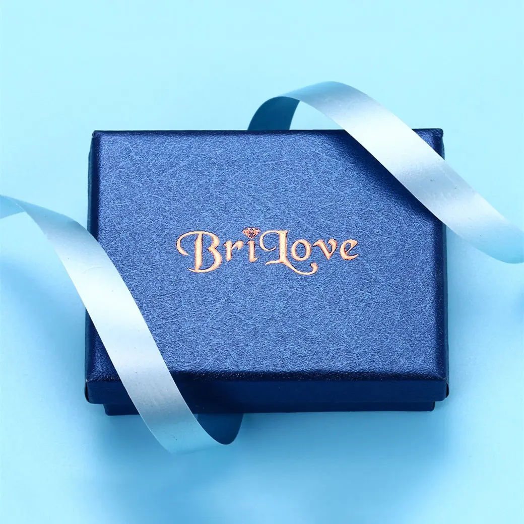 BriLove Wedding CZ Necklace Bracelet Earrings Jewelry for Women Sapphire | Elegant Bridal Jewelry Set - view 7