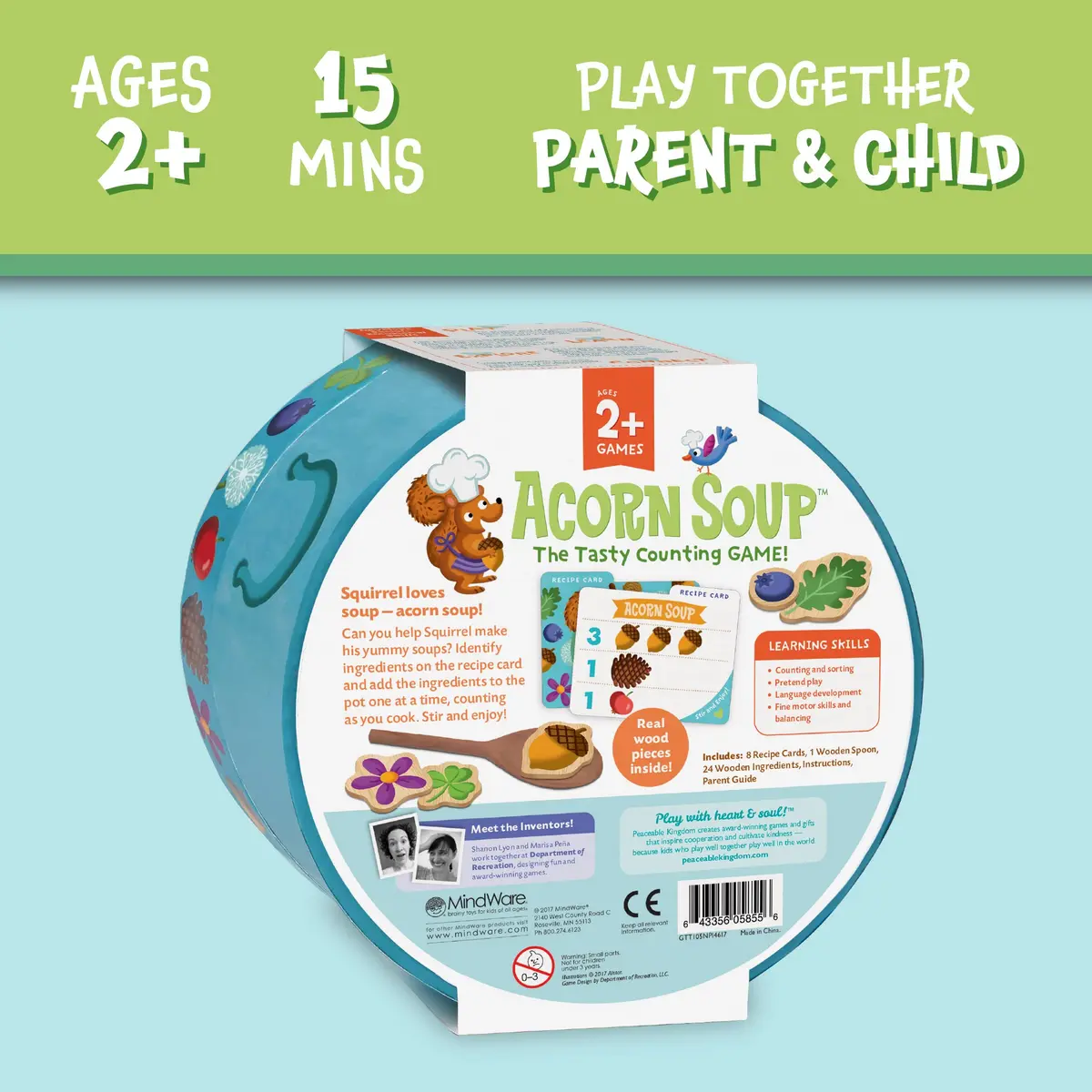 Peaceable Kingdom Acorn Soup – Game for Kids 2+ | Toddler Learning & Family Fun - view 5