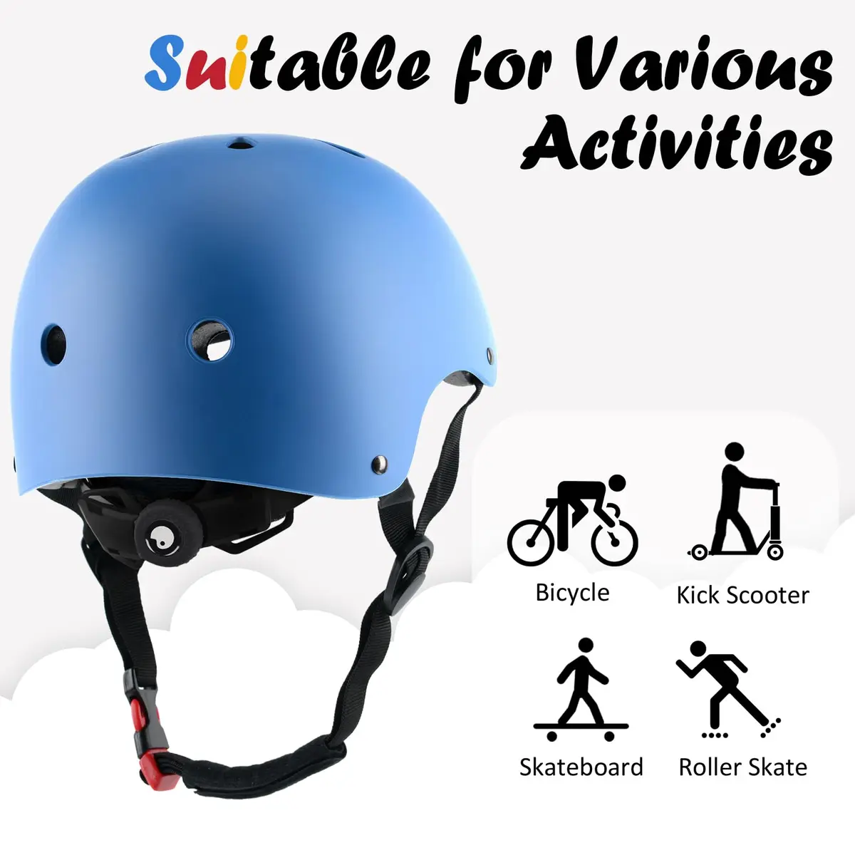 OUWOER Kids Bike Helmet Medium | Fully Adjustable, Lightweight & Multi-Sport Safety Gear - view 4
