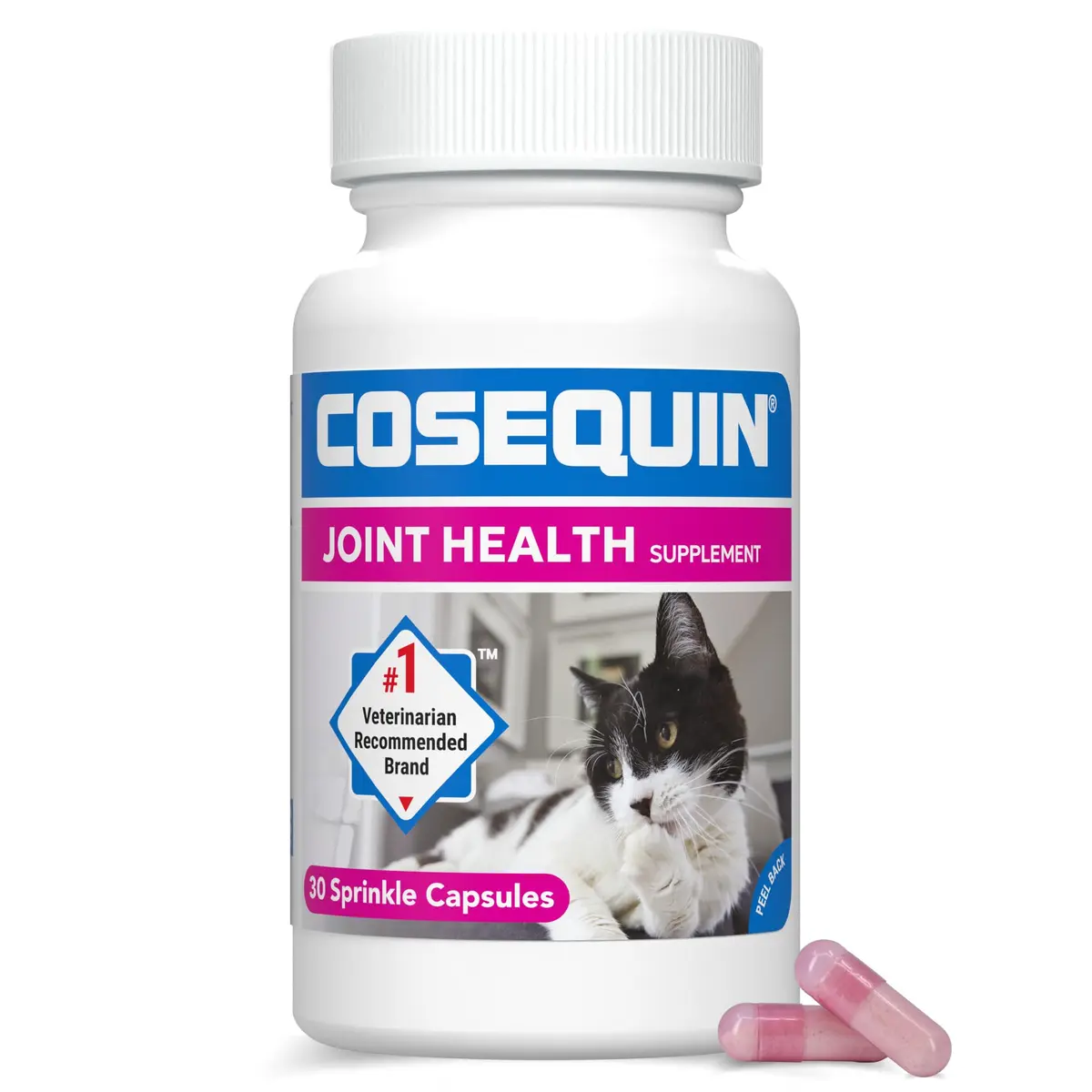 Nutramax Cosequin for Cats Joint Health Supplement Capsules 30 Count | Veterinarian Recommended Glucosamine for Cats - main product image