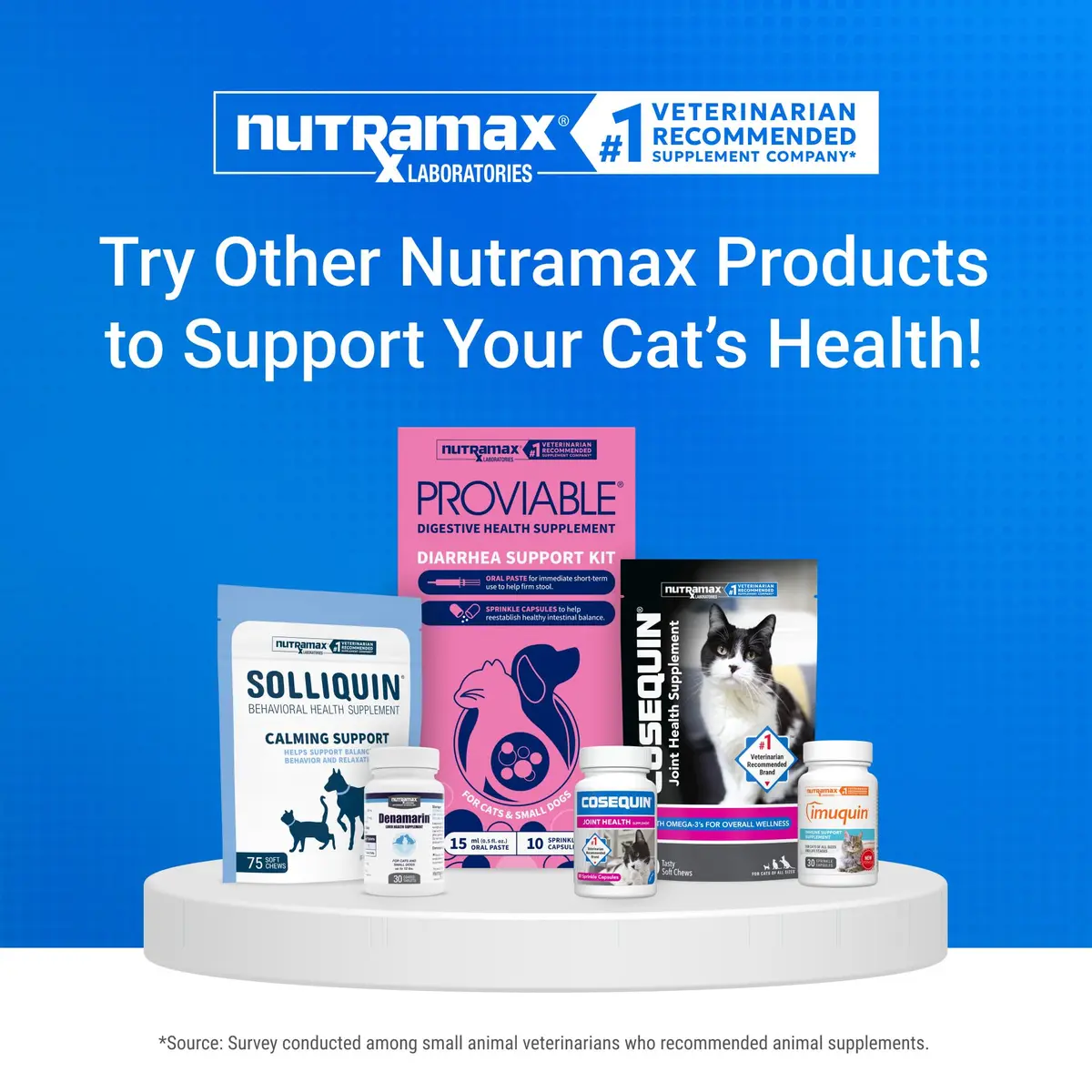 Nutramax Cosequin for Cats Joint Health Supplement Capsules 30 Count | Veterinarian Recommended Glucosamine for Cats - view 8