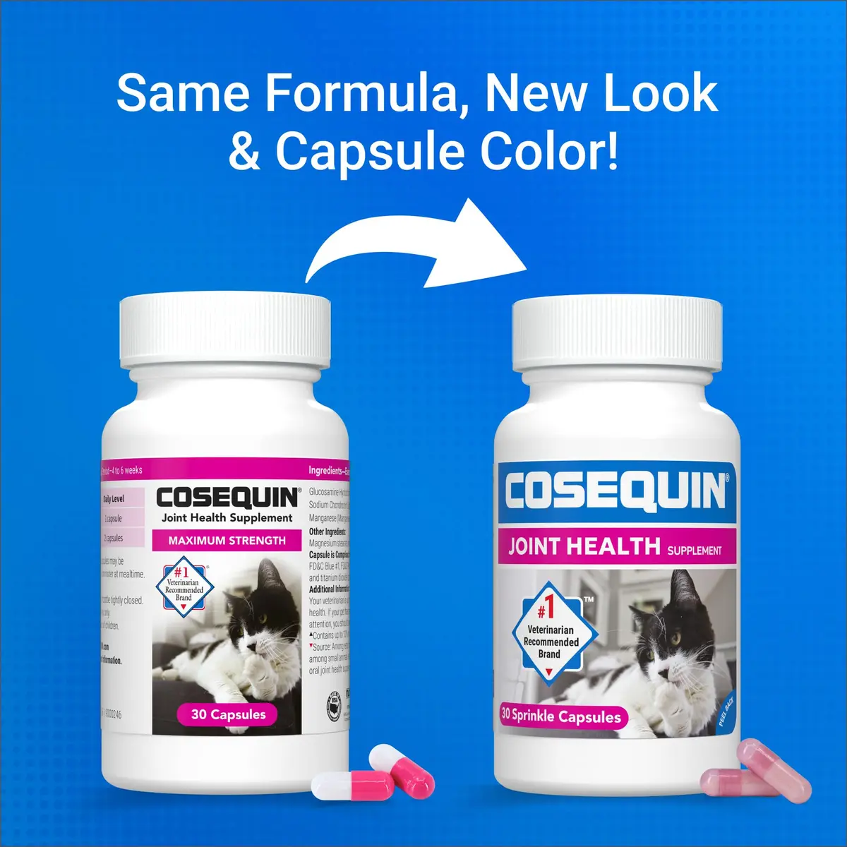 Nutramax Cosequin for Cats Joint Health Supplement Capsules 30 Count | Veterinarian Recommended Glucosamine for Cats - view 2