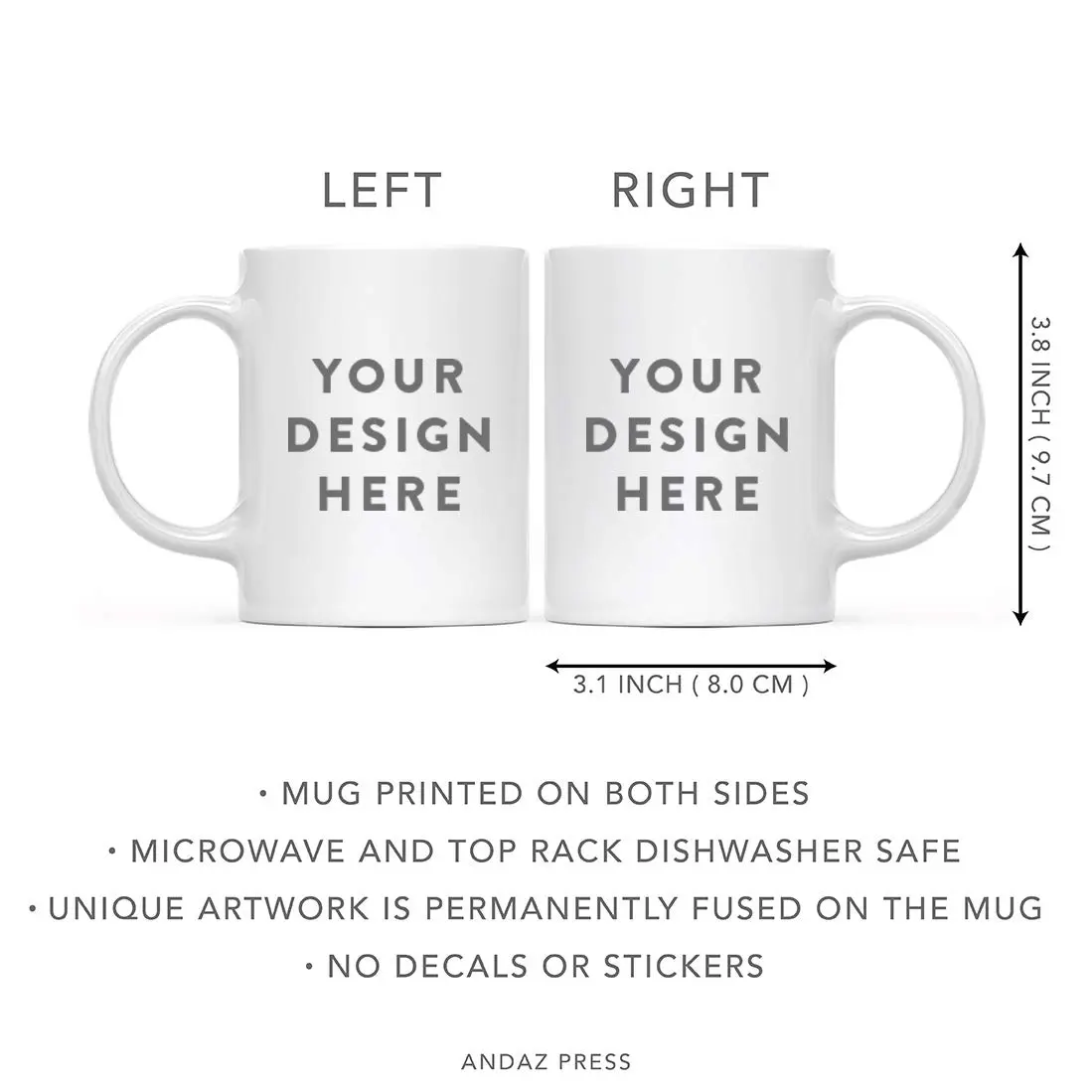Andaz Press Miniature Schnauzer Up Close Dog Mug 325ml (11oz) | Gift for Dog Lovers - view 4
