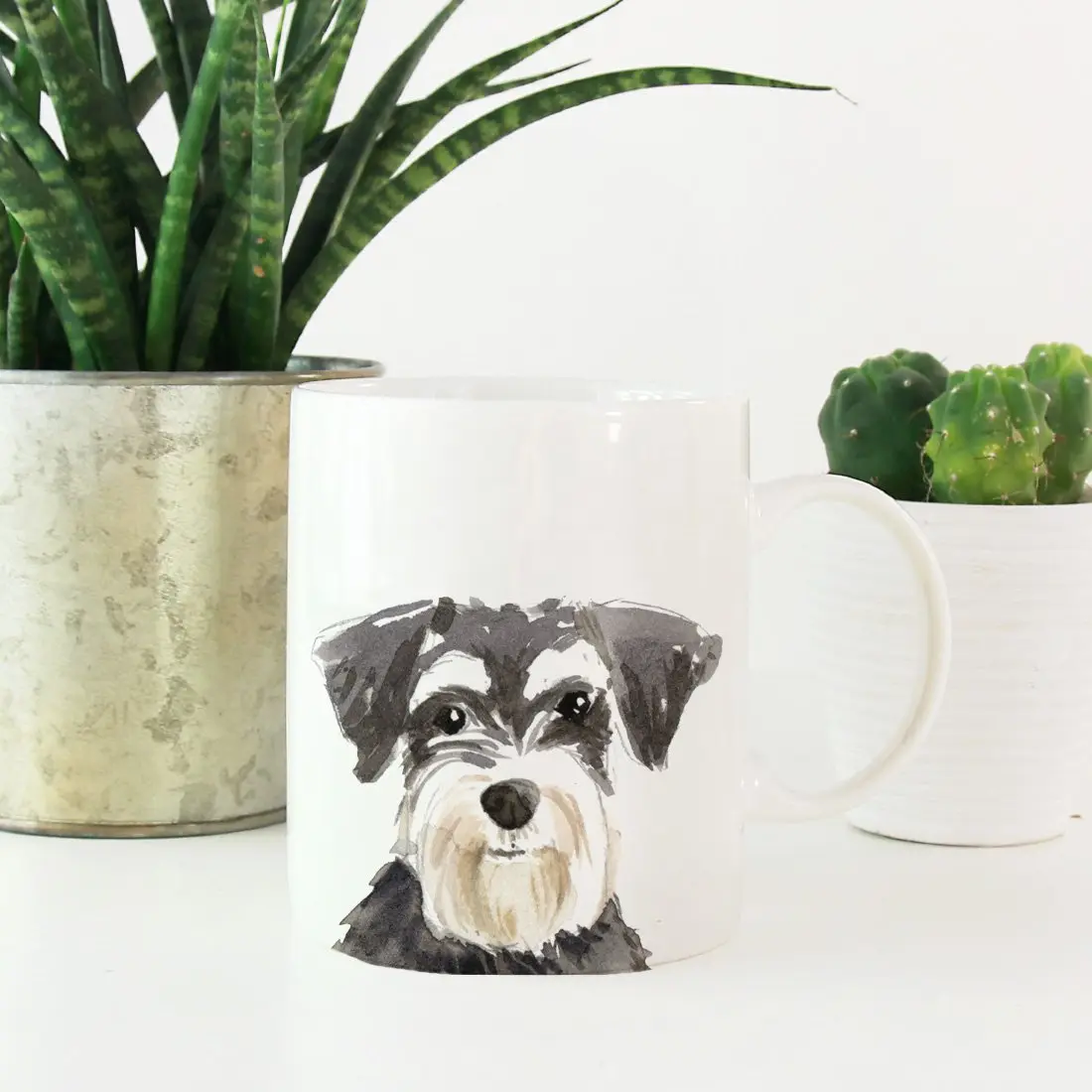 Andaz Press Miniature Schnauzer Up Close Dog Mug 325ml (11oz) | Gift for Dog Lovers - view 2