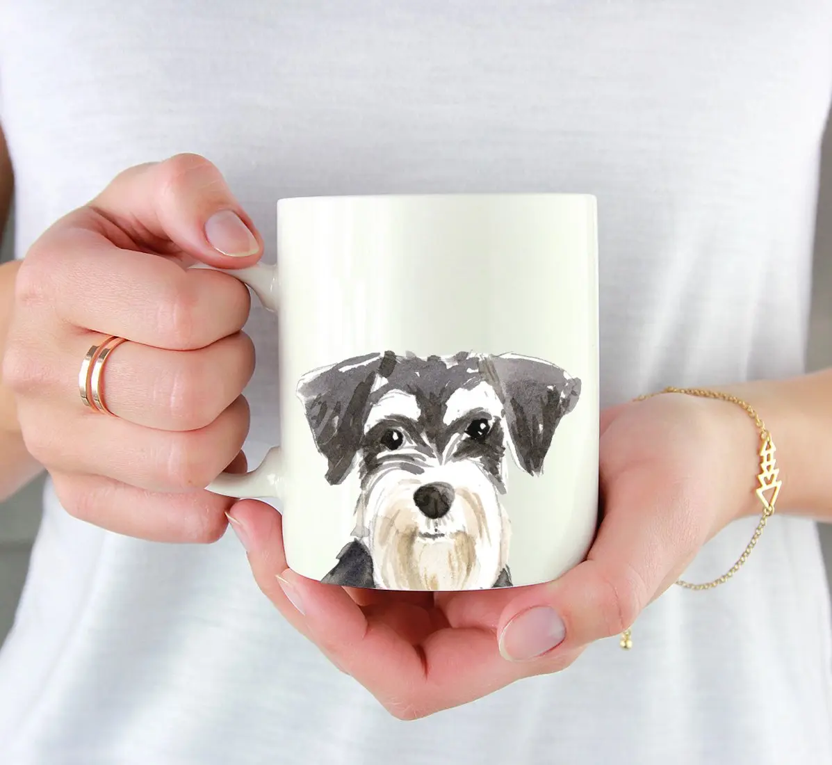 Andaz Press Miniature Schnauzer Up Close Dog Mug 325ml (11oz) | Gift for Dog Lovers - view 3