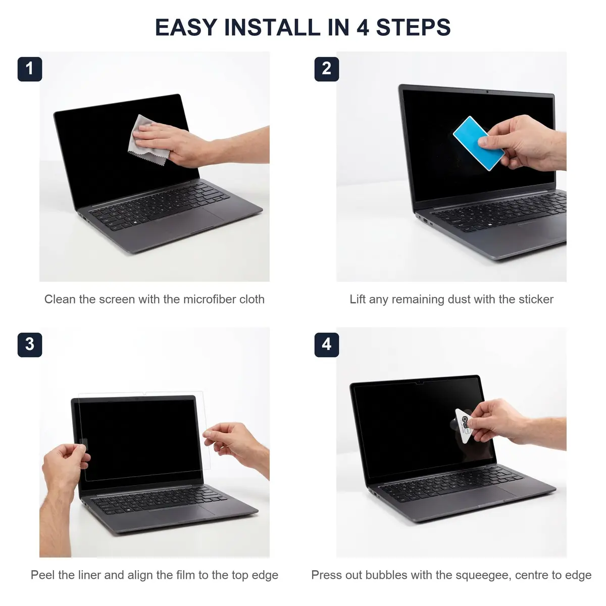 Pc Pro Screen Protector Set for Lenovo Yoga 730 15.6" Touch Display | High Clarity Anti Scratch - view 4