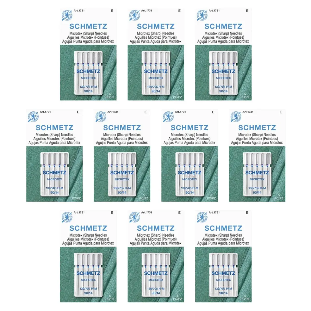 SCHMETZ Microtex Sharp Sewing Machine Needles 90/14 (50 Needles Total) | Precision Quilting & Topstitching - main product image