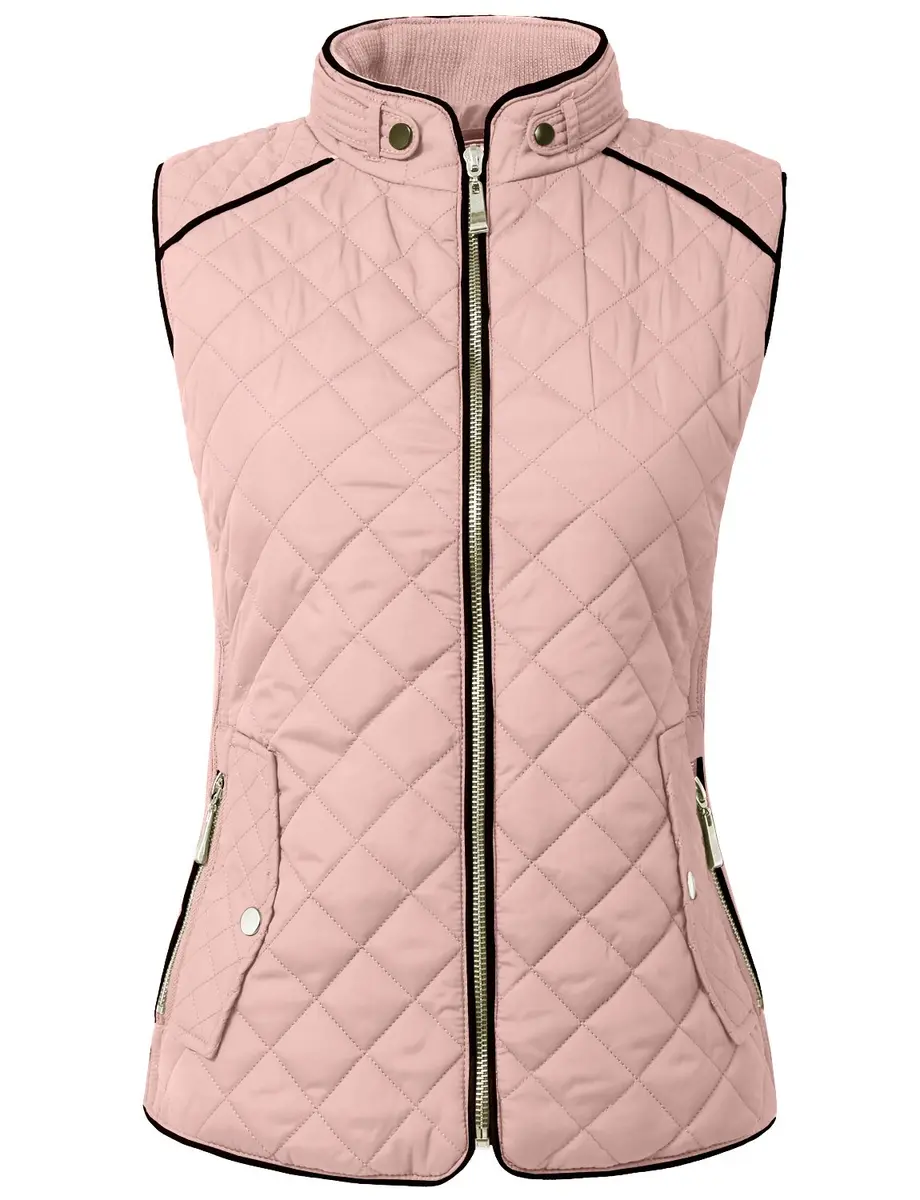 NE PEOPLE Women’s Quilted Vest – Lightweight Sleeveless Full Zip Up Casual Stand Collar Padding Gilet Jacket with Pockets | Quilted, Lightweight & Warm - main product image