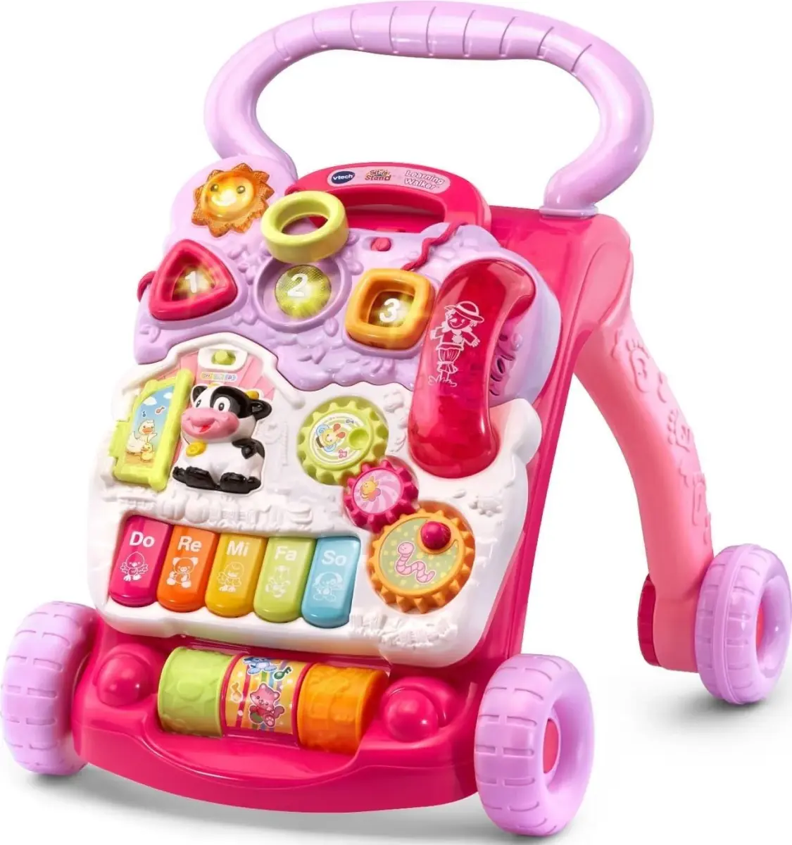 VTech Sit-to-Stand Learning Walker Pink | Activity Walker for Babies 9 Months to 3 Years - main product image